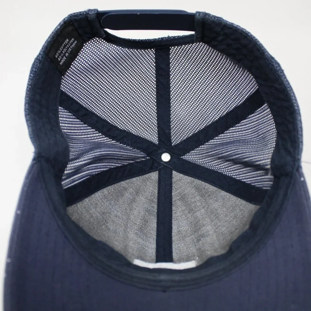 Travis Mathew Trucker Hat Mens Snapback‎ Blue w/White Specks Mesh Back Golf Cap